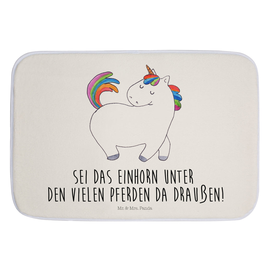 Badvorleger Einhorn stolzierend Badematte, Badteppich, Duschvorleger, Badezimmerteppich, Badezimmermatte, Badvorleger, Duschmatte, Duschteppich, Einhorn, Einhörner, Einhorn Deko, Pegasus, Unicorn, stolz, anders, bunt, Pferd, Reiter, Reiten, Freundin, Geschenk