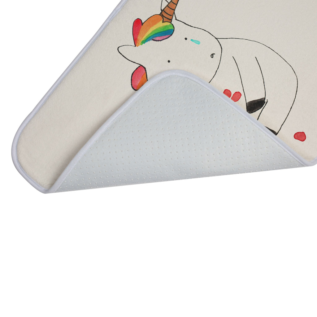 Badvorleger Einhorn Traurig Badematte, Badteppich, Duschvorleger, Badezimmerteppich, Badezimmermatte, Badvorleger, Duschmatte, Duschteppich, Einhorn, Einhörner, Einhorn Deko, Pegasus, Unicorn, Glitzer, Trösten. Freundschaft, Freunde, Liebe, Trauer, Grußkarte, Blume