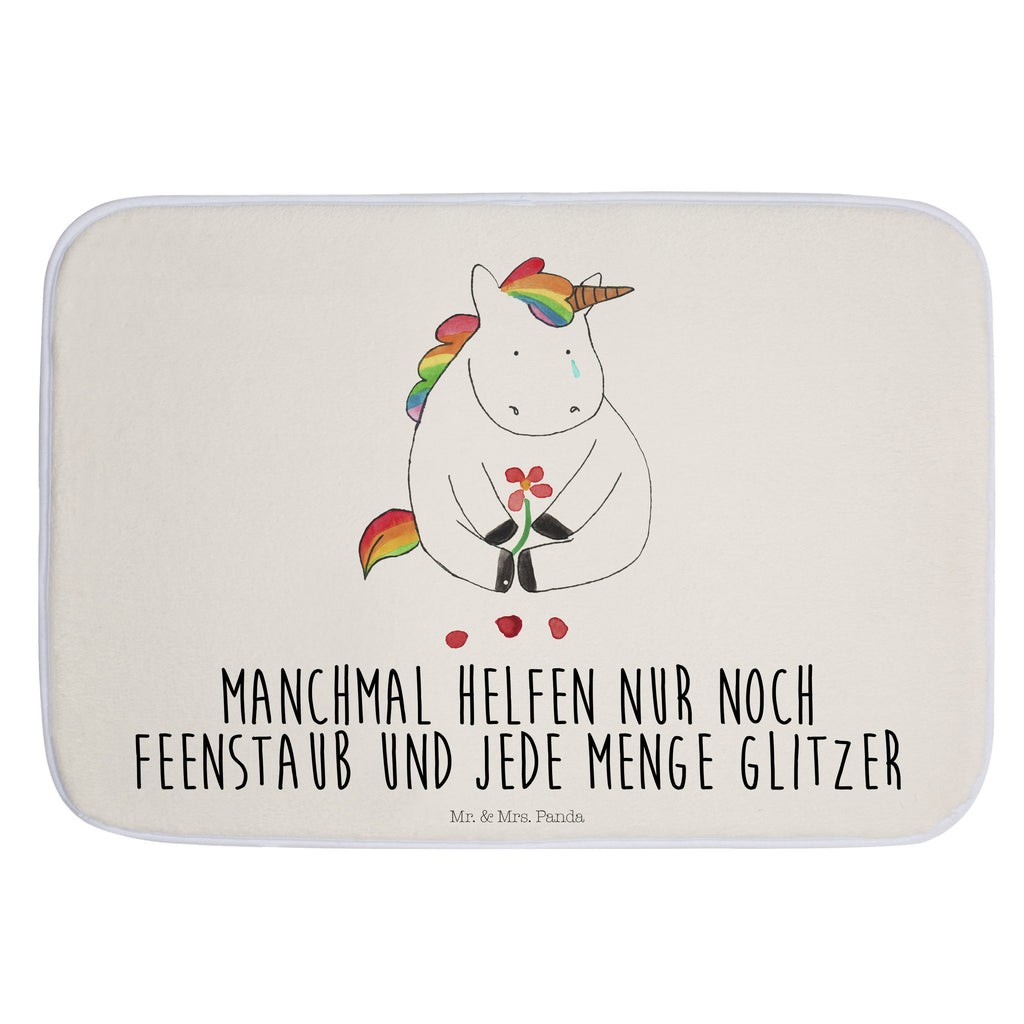 Badvorleger Einhorn Traurig Badematte, Badteppich, Duschvorleger, Badezimmerteppich, Badezimmermatte, Badvorleger, Duschmatte, Duschteppich, Einhorn, Einhörner, Einhorn Deko, Pegasus, Unicorn, Glitzer, Trösten. Freundschaft, Freunde, Liebe, Trauer, Grußkarte, Blume