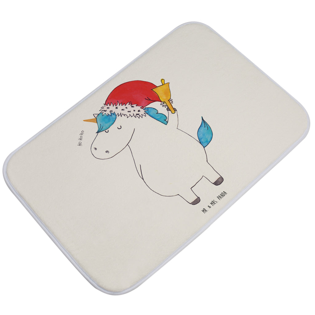 Badvorleger Einhorn Weihnachtsmann Badematte, Badteppich, Duschvorleger, Badezimmerteppich, Badezimmermatte, Badvorleger, Duschmatte, Duschteppich, Einhorn, Einhörner, Einhorn Deko, Pegasus, Unicorn, Gin, Schokolade, Schoki, Weihnachten, Weihnachtsmann, Nikolaus, Wunschzettel, Wunschliste, Feenstaub