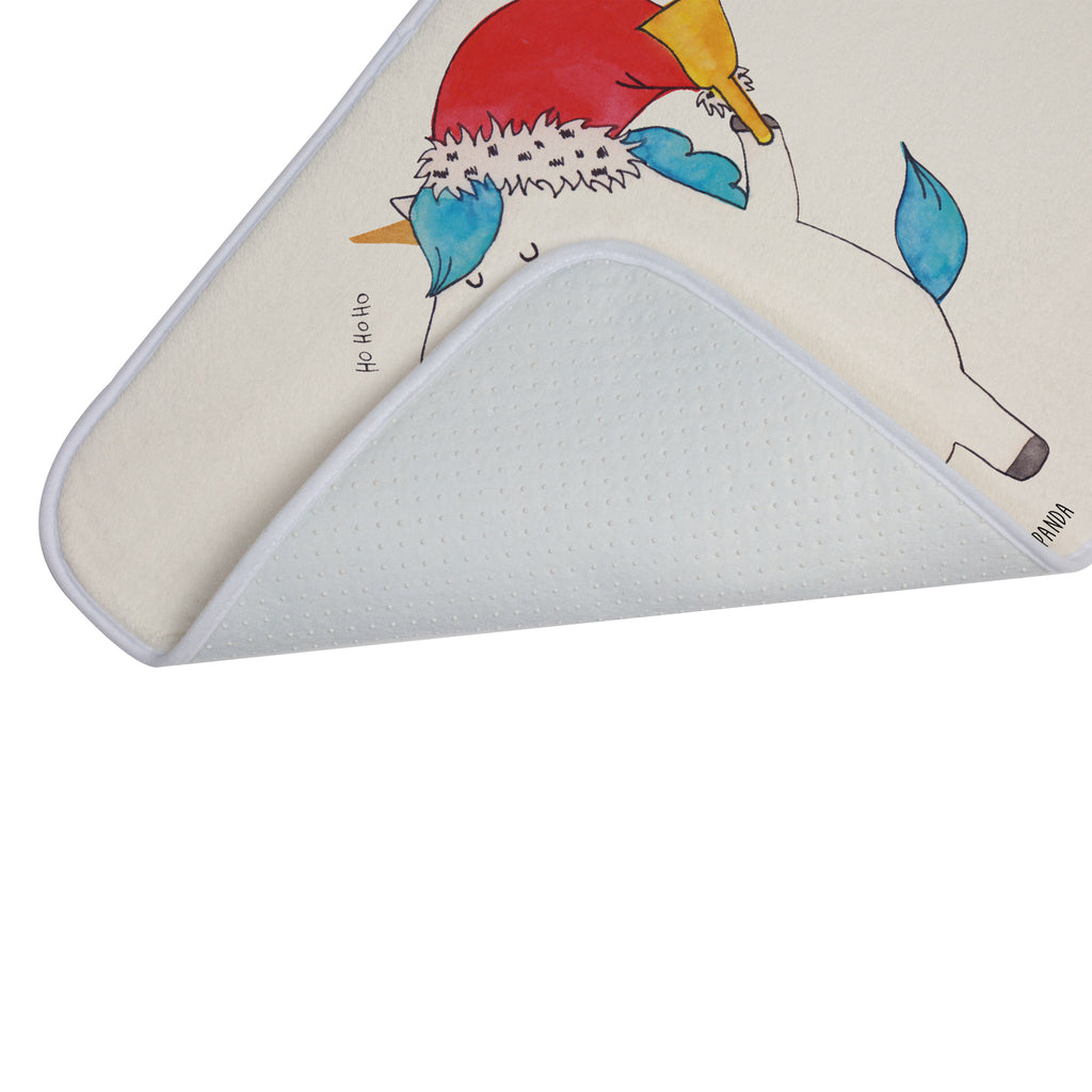 Badvorleger Einhorn Weihnachtsmann Badematte, Badteppich, Duschvorleger, Badezimmerteppich, Badezimmermatte, Badvorleger, Duschmatte, Duschteppich, Einhorn, Einhörner, Einhorn Deko, Pegasus, Unicorn, Gin, Schokolade, Schoki, Weihnachten, Weihnachtsmann, Nikolaus, Wunschzettel, Wunschliste, Feenstaub