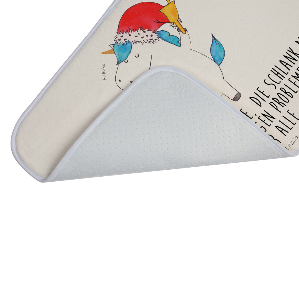 Badvorleger Einhorn Weihnachtsmann Badematte, Badteppich, Duschvorleger, Badezimmerteppich, Badezimmermatte, Badvorleger, Duschmatte, Duschteppich, Einhorn, Einhörner, Einhorn Deko, Pegasus, Unicorn, Gin, Schokolade, Schoki, Weihnachten, Weihnachtsmann, Nikolaus, Wunschzettel, Wunschliste, Feenstaub