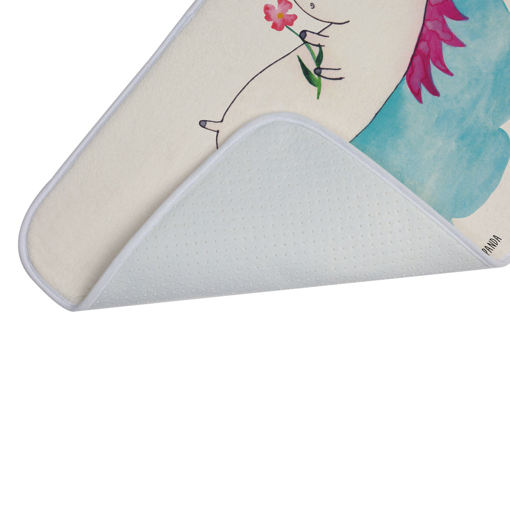 Badvorleger Einhorn verliebt auf Wolke Badematte, Badteppich, Duschvorleger, Badezimmerteppich, Badezimmermatte, Badvorleger, Duschmatte, Duschteppich, Einhorn, Einhörner, Einhorn Deko, Pegasus, Unicorn, verliebt, Liebe, Liebesbeweis, Freundin, Wolke