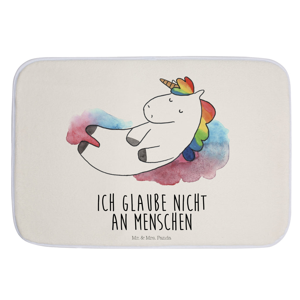 Badvorleger Einhorn Wolke 7 Badematte, Badteppich, Duschvorleger, Badezimmerteppich, Badezimmermatte, Badvorleger, Duschmatte, Duschteppich, Einhorn, Einhörner, Einhorn Deko, Pegasus, Unicorn, verliebt, Menschen, witzig, lustig, Geschenk, Glaube, Realität, Lächeln