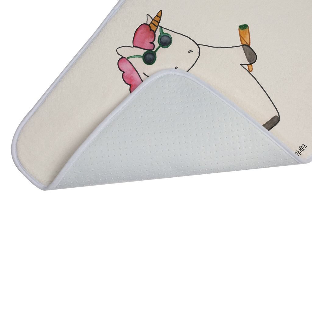 Badvorleger Einhorn Woodstock Badematte, Badteppich, Duschvorleger, Badezimmerteppich, Badezimmermatte, Badvorleger, Duschmatte, Duschteppich, Einhorn, Einhörner, Einhorn Deko, Pegasus, Unicorn, Kiffen, Joint, Zigarette, Alkohol, Party, Spaß. lustig, witzig, Woodstock