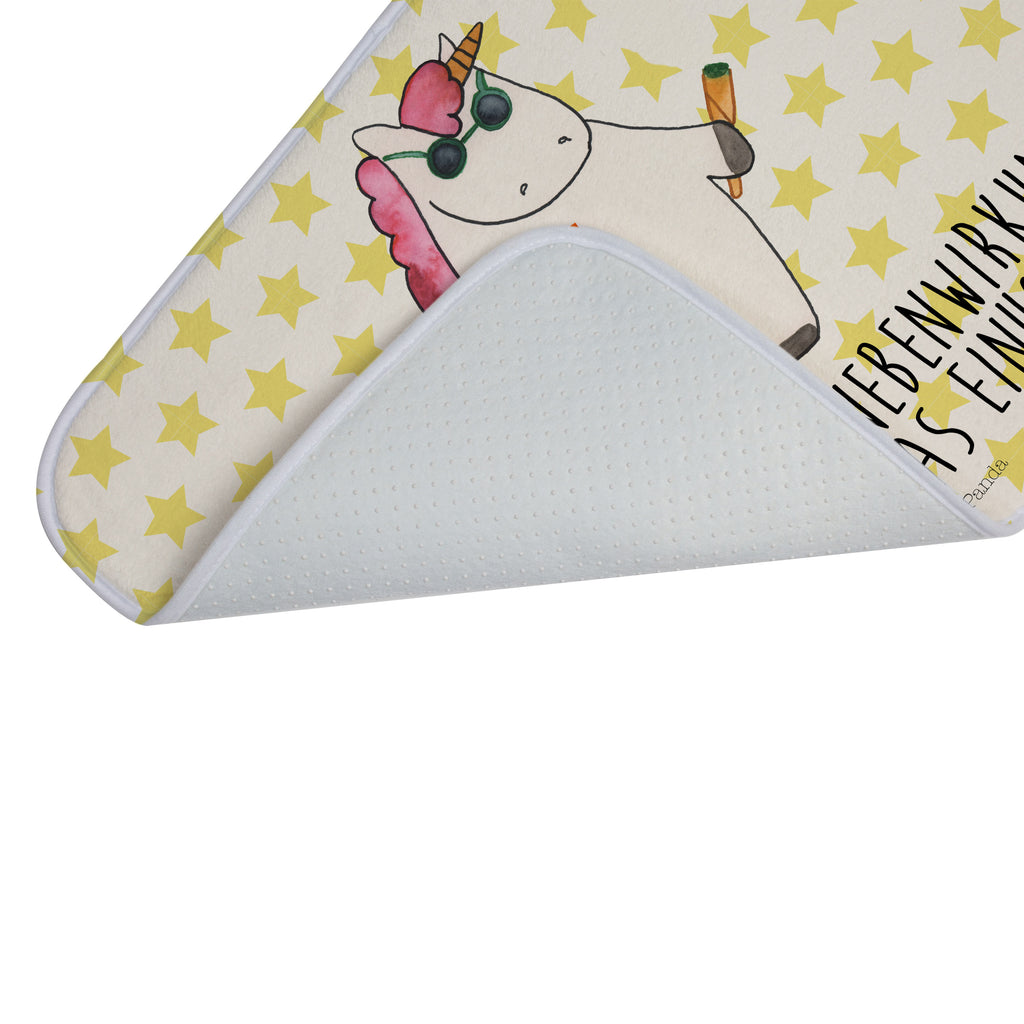 Badvorleger Einhorn Woodstock Badematte, Badteppich, Duschvorleger, Badezimmerteppich, Badezimmermatte, Badvorleger, Duschmatte, Duschteppich, Einhorn, Einhörner, Einhorn Deko, Pegasus, Unicorn, Kiffen, Joint, Zigarette, Alkohol, Party, Spaß. lustig, witzig, Woodstock