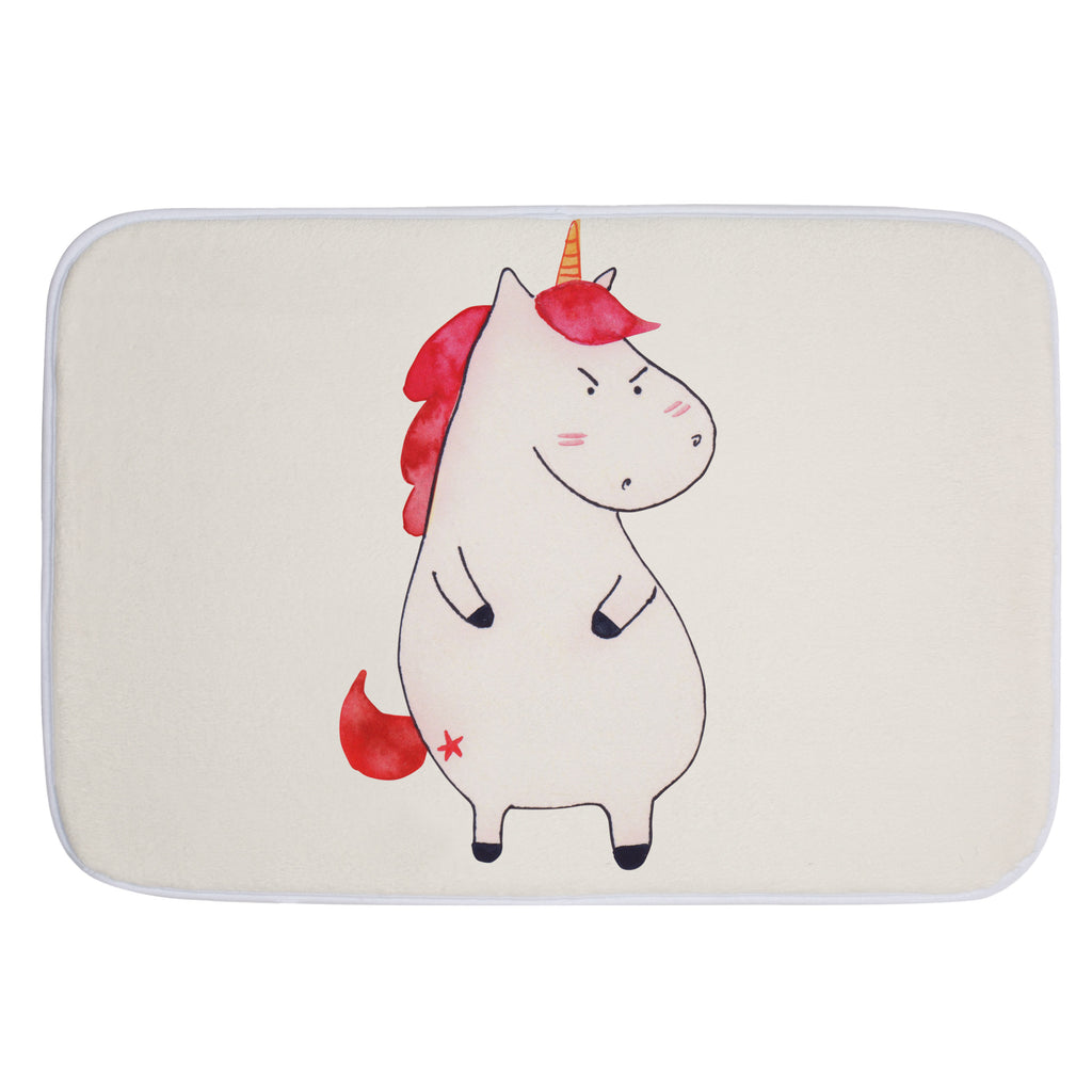 Badvorleger Einhorn wütend Badematte, Badteppich, Duschvorleger, Badezimmerteppich, Badezimmermatte, Badvorleger, Duschmatte, Duschteppich, Einhorn, Einhörner, Einhorn Deko, Pegasus, Unicorn, Realität, Ansage, lustlos, nein, Büro, Arbeit, wütend, dumme Fragen, lustig, Spaß, Geschenk