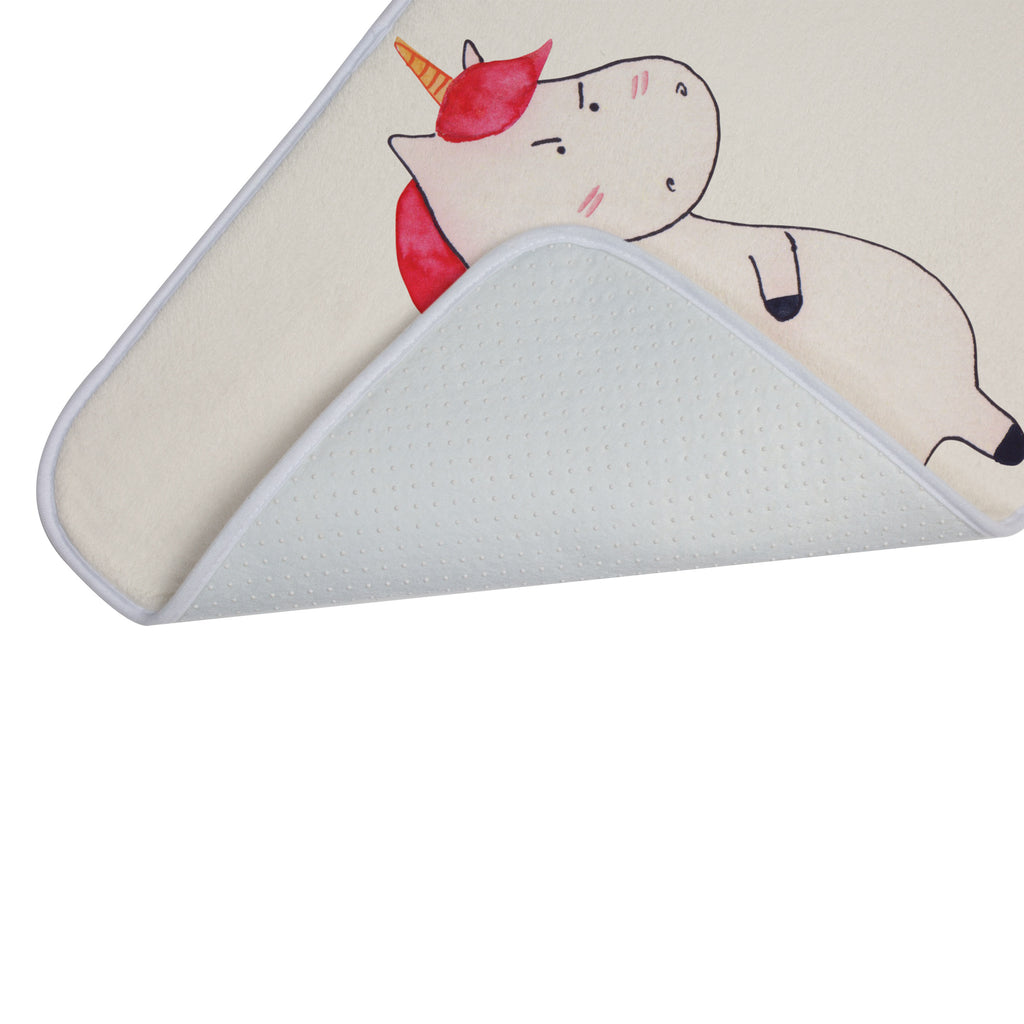 Badvorleger Einhorn wütend Badematte, Badteppich, Duschvorleger, Badezimmerteppich, Badezimmermatte, Badvorleger, Duschmatte, Duschteppich, Einhorn, Einhörner, Einhorn Deko, Pegasus, Unicorn, Realität, Ansage, lustlos, nein, Büro, Arbeit, wütend, dumme Fragen, lustig, Spaß, Geschenk