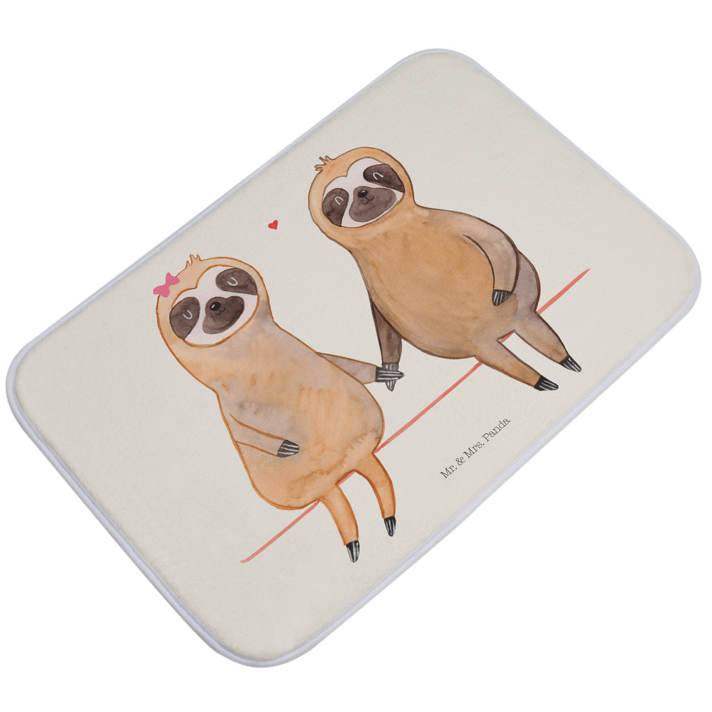 Badvorleger Faultier Pärchen Badematte, Badteppich, Duschvorleger, Badezimmerteppich, Badezimmermatte, Badvorleger, Duschmatte, Duschteppich, Faultier, Faultier Geschenk, Faultier Deko, Faultiere, faul, Lieblingstier, Liebe, Liebespaar, Faultierliebe, Faultierpärchen, verliebt, verlobt, gemeinsam, relaxen, Pärchen, Beziehung, Langsamkeit