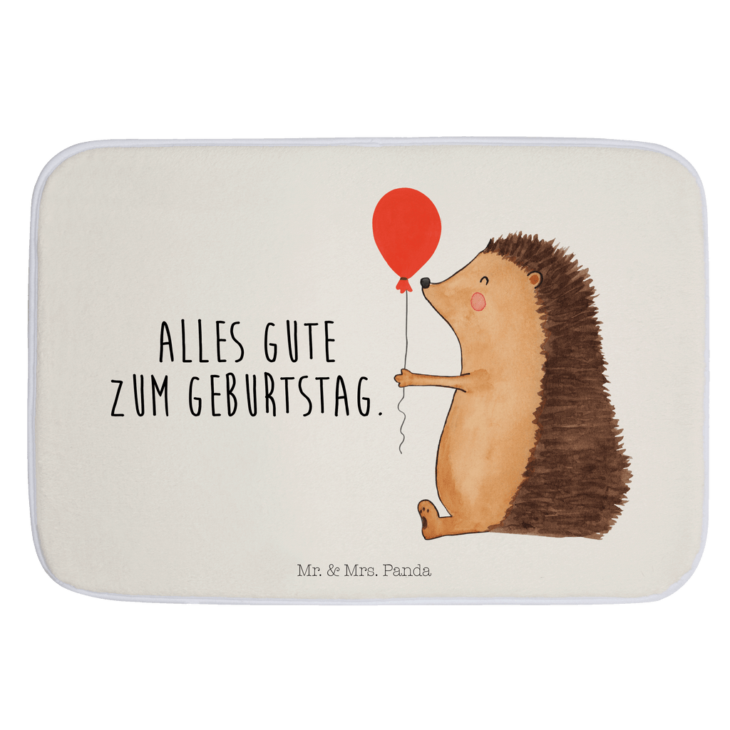 Badvorleger Igel mit Luftballon Badematte, Badteppich, Duschvorleger, Badezimmerteppich, Badezimmermatte, Badvorleger, Duschmatte, Duschteppich, Tiermotive, Gute Laune, lustige Sprüche, Tiere, Igel, Geburtstag, Herzlichen Glückwunsch, Glückwunsch, Geburtstagskind, Ballon, Happy Birthday