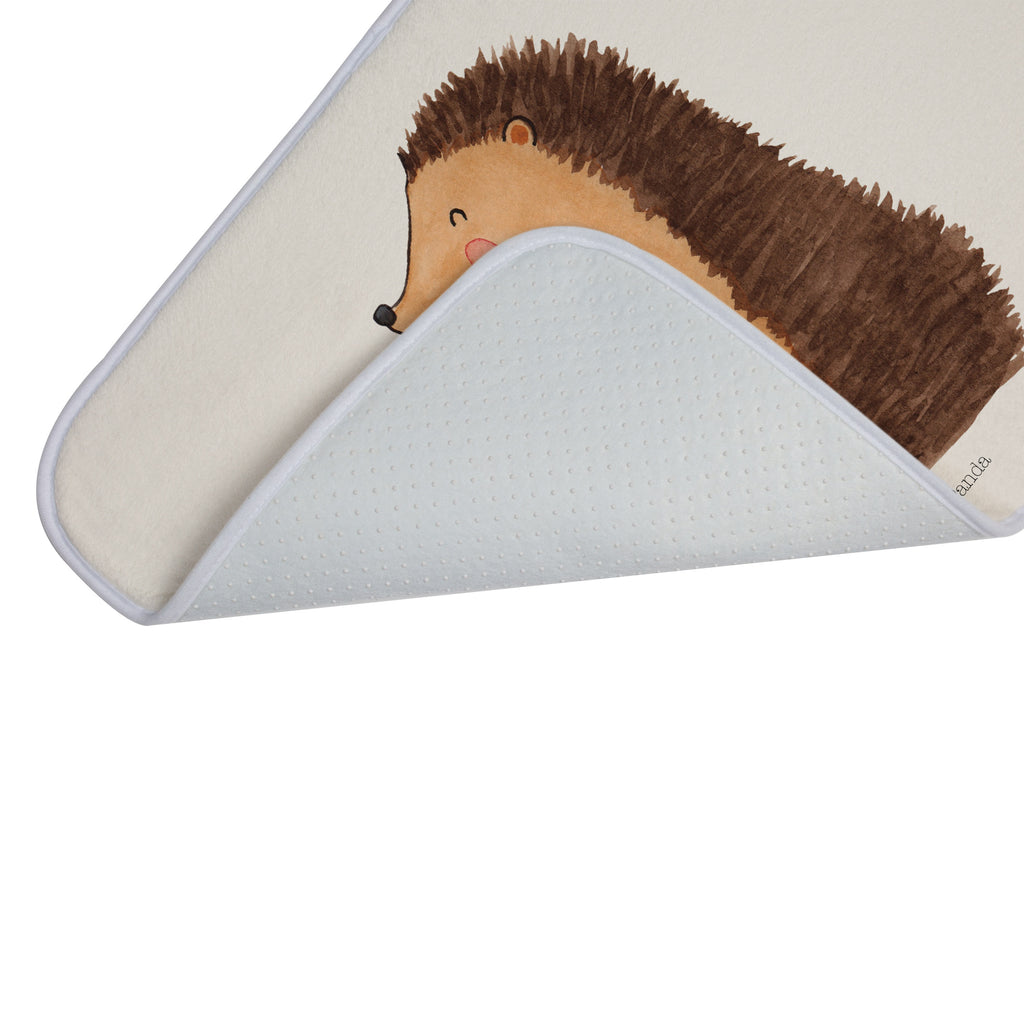 Badvorleger Igel mit Blume Badematte, Badteppich, Duschvorleger, Badezimmerteppich, Badezimmermatte, Badvorleger, Duschmatte, Duschteppich, Tiermotive, Gute Laune, lustige Sprüche, Tiere, Igel, Gute Besserung, Genesungswünsche, Krankheit, Krankenhaus, krank, Besuch