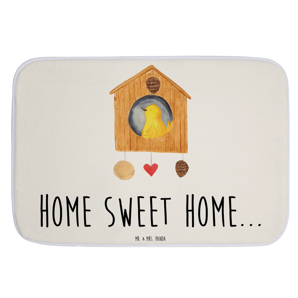 Badvorleger Vogelhaus sweet Home Badematte, Badteppich, Duschvorleger, Badezimmerteppich, Badezimmermatte, Badvorleger, Duschmatte, Duschteppich, Tiermotive, Gute Laune, lustige Sprüche, Tiere, Vogelhaus, Vogel, Home sweet Home, Einzug, Umzug, Geschenk, Einzugsgeschenk, Hausbau, Haus