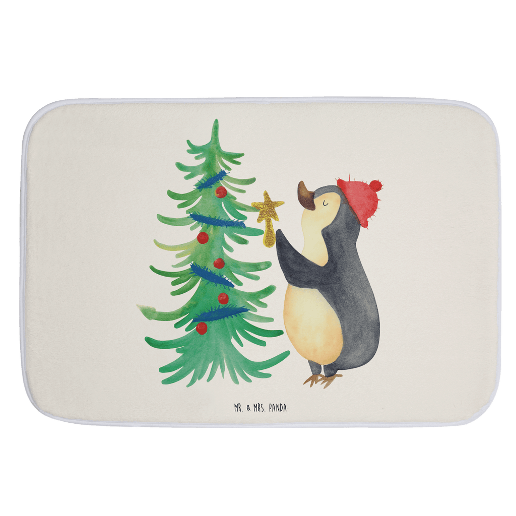 Badvorleger Pinguin Weihnachtsbaum Badematte, Badteppich, Duschvorleger, Badezimmerteppich, Badezimmermatte, Badvorleger, Duschmatte, Duschteppich, Winter, Weihnachten, Weihnachtsdeko, Nikolaus, Advent, Heiligabend, Wintermotiv, Pinguin