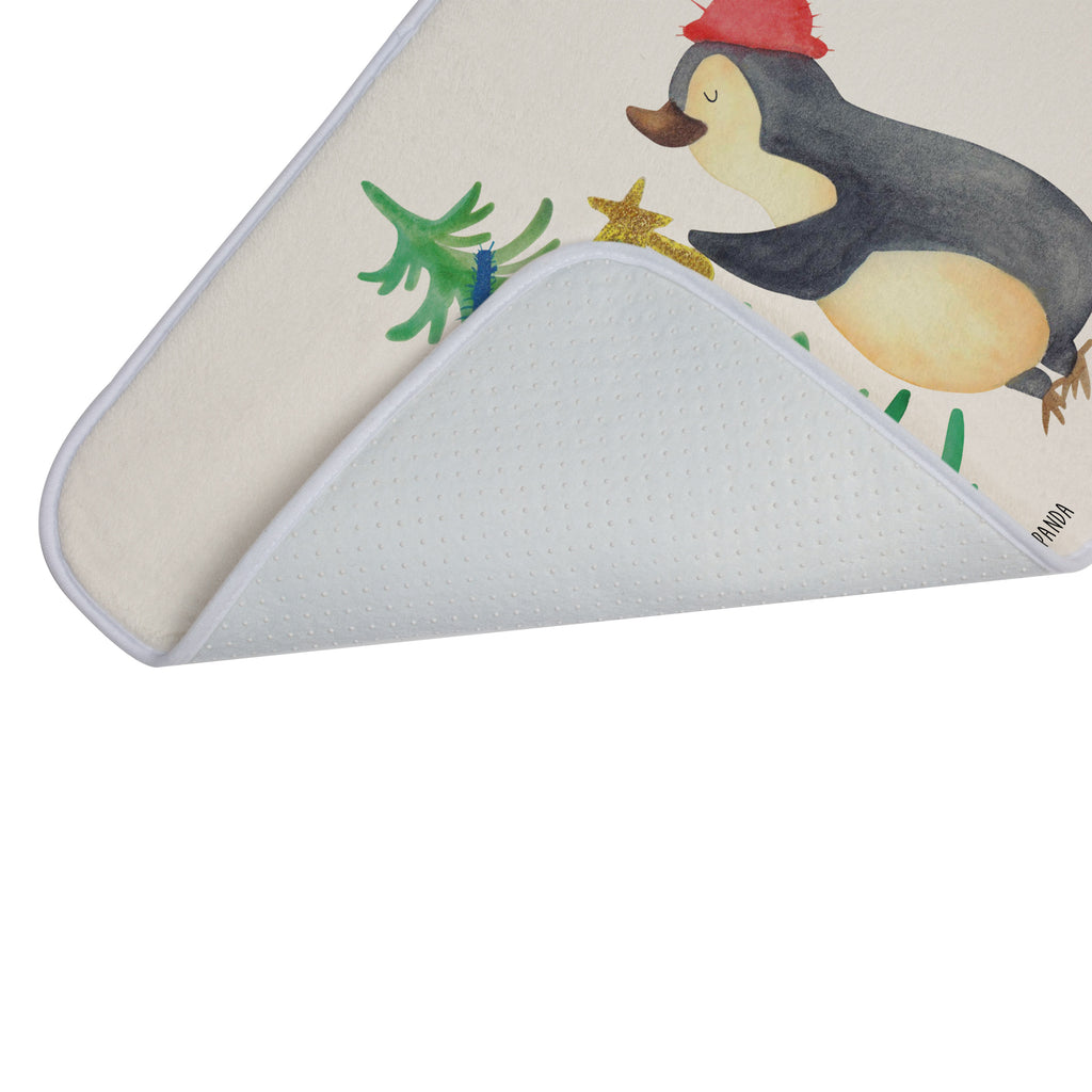Badvorleger Pinguin Weihnachtsbaum Badematte, Badteppich, Duschvorleger, Badezimmerteppich, Badezimmermatte, Badvorleger, Duschmatte, Duschteppich, Winter, Weihnachten, Weihnachtsdeko, Nikolaus, Advent, Heiligabend, Wintermotiv, Pinguin