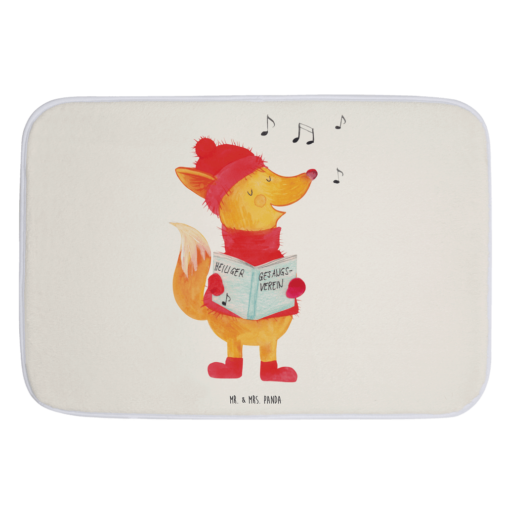 Badvorleger Fuchs Sänger Badematte, Badteppich, Duschvorleger, Badezimmerteppich, Badezimmermatte, Badvorleger, Duschmatte, Duschteppich, Winter, Weihnachten, Weihnachtsdeko, Nikolaus, Advent, Heiligabend, Wintermotiv, Fuchs, Füchse, Sänger, Geschenk Sänger, Singen, Weihnachtslieder