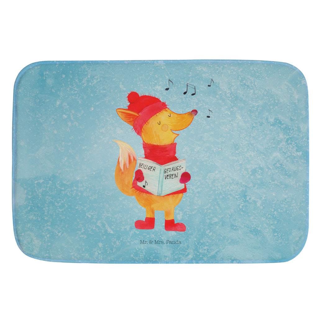 Badvorleger Fuchs Sänger Badematte, Badteppich, Duschvorleger, Badezimmerteppich, Badezimmermatte, Badvorleger, Duschmatte, Duschteppich, Winter, Weihnachten, Weihnachtsdeko, Nikolaus, Advent, Heiligabend, Wintermotiv, Fuchs, Füchse, Sänger, Geschenk Sänger, Singen, Weihnachtslieder