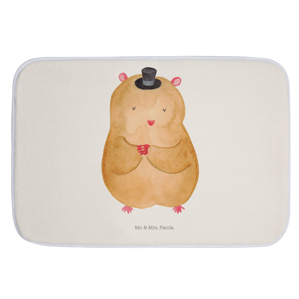 Badvorleger Hamster mit Hut Badematte, Badteppich, Duschvorleger, Badezimmerteppich, Badezimmermatte, Badvorleger, Duschmatte, Duschteppich, Tiermotive, Gute Laune, lustige Sprüche, Tiere, Hamster, Hut, Magier, Zylinder, Zwerghamster, Zauberer, Houdini