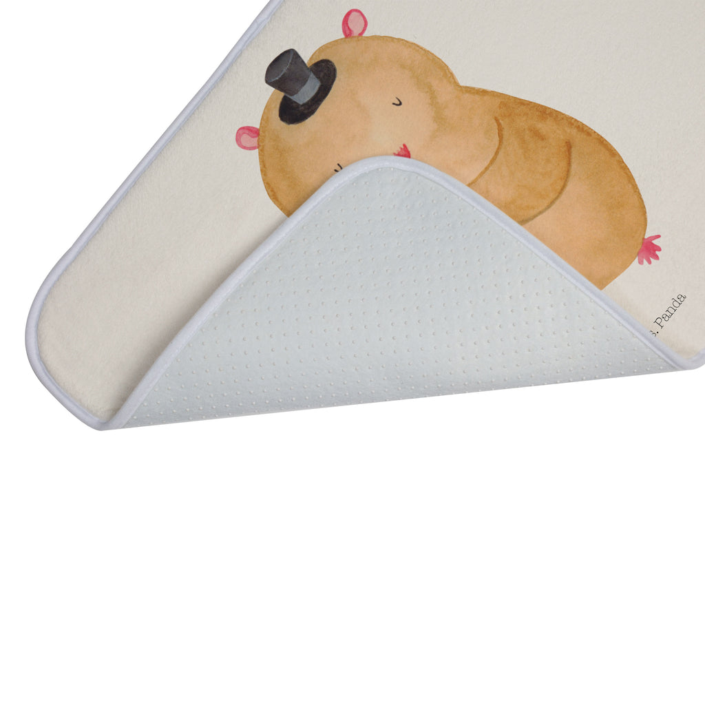 Badvorleger Hamster mit Hut Badematte, Badteppich, Duschvorleger, Badezimmerteppich, Badezimmermatte, Badvorleger, Duschmatte, Duschteppich, Tiermotive, Gute Laune, lustige Sprüche, Tiere, Hamster, Hut, Magier, Zylinder, Zwerghamster, Zauberer, Houdini