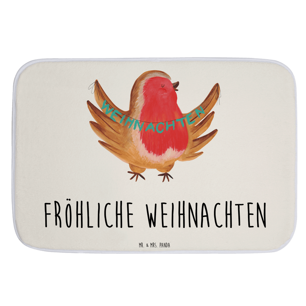 Badvorleger Rotkehlchen Weihnachten Badematte, Badteppich, Duschvorleger, Badezimmerteppich, Badezimmermatte, Badvorleger, Duschmatte, Duschteppich, Winter, Weihnachten, Weihnachtsdeko, Nikolaus, Advent, Heiligabend, Wintermotiv, Frohe Weihnachten, Weihnachtsmotiv, Weihnachtsgruß, Vogel, xmas