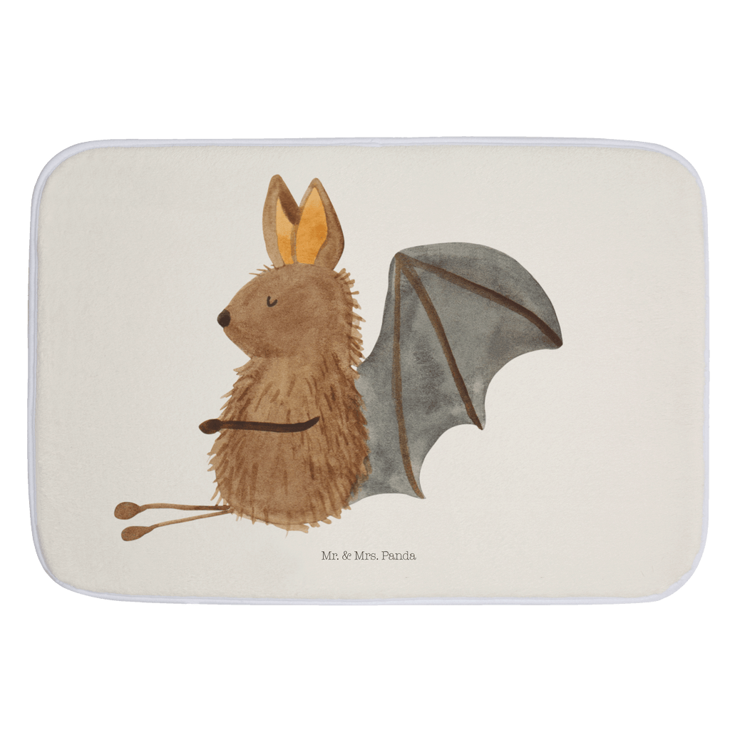 Badvorleger Fledermaus sitzend Badematte, Badteppich, Duschvorleger, Badezimmerteppich, Badezimmermatte, Badvorleger, Duschmatte, Duschteppich, Tiermotive, Gute Laune, lustige Sprüche, Tiere, Fledermaus, Fledermäuse, Motivation, entspannen