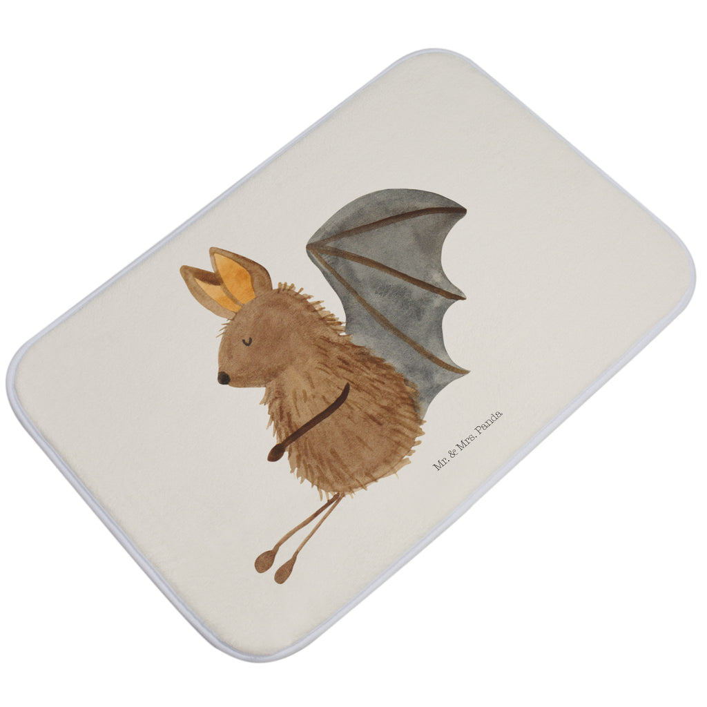 Badvorleger Fledermaus sitzend Badematte, Badteppich, Duschvorleger, Badezimmerteppich, Badezimmermatte, Badvorleger, Duschmatte, Duschteppich, Tiermotive, Gute Laune, lustige Sprüche, Tiere, Fledermaus, Fledermäuse, Motivation, entspannen