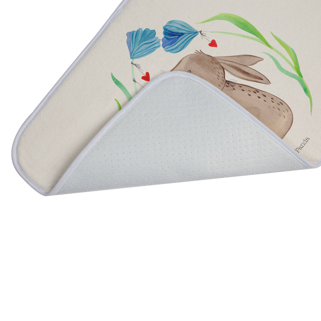 Badvorleger Hase Blume Badematte, Badteppich, Duschvorleger, Badezimmerteppich, Badezimmermatte, Badvorleger, Duschmatte, Duschteppich, Ostern, Osterhase, Ostergeschenke, Osternest, Osterdeko, Geschenk zu Ostern, Hase, Kaninchen, Kind, Taufe, Taufgeschenk, Geburt, Schwangerschaft, erstes Kind, Kindergeburtstag, Geburtstag, Hoffnung, Träume
