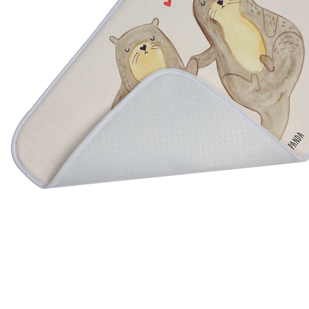 Badvorleger Otter händchenhaltend Badematte, Badteppich, Duschvorleger, Badezimmerteppich, Badezimmermatte, Badvorleger, Duschmatte, Duschteppich, Otter, Fischotter, Seeotter, Otter Seeotter See Otter