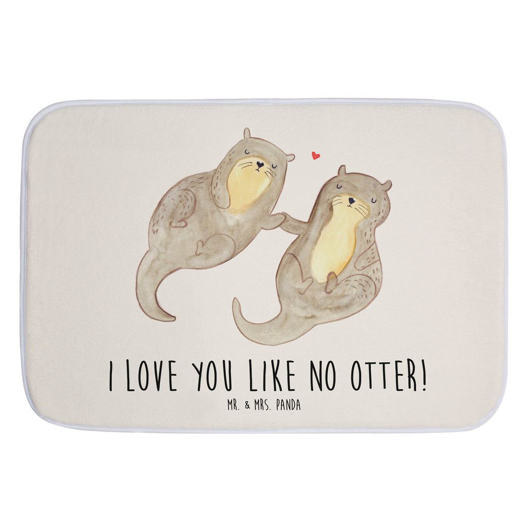 Badvorleger Otter händchenhaltend Badematte, Badteppich, Duschvorleger, Badezimmerteppich, Badezimmermatte, Badvorleger, Duschmatte, Duschteppich, Otter, Fischotter, Seeotter, Otter Seeotter See Otter