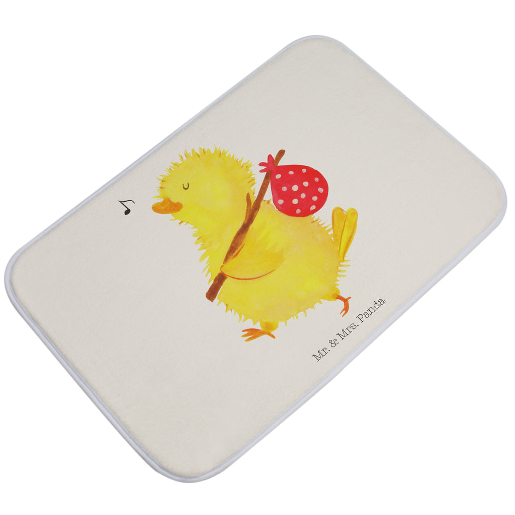 Badvorleger Küken Wanderer Badematte, Badteppich, Duschvorleger, Badezimmerteppich, Badezimmermatte, Badvorleger, Duschmatte, Duschteppich, Ostern, Osterhase, Ostergeschenke, Osternest, Osterdeko, Geschenk zu Ostern, Küken, Osterei, Ostereier, Ei, Frühlingsgefühle, Freude, Grüße, liebe Grüße, Frohe Ostern, Ostergrüße, Flausen, Wunder, Reisen, Weltenbummler, Zeit, Zeitmanagement, Backpacker