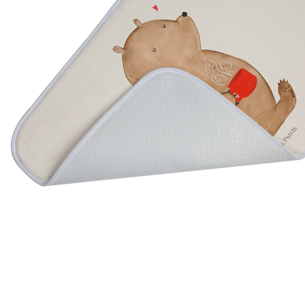 Badvorleger Bär Kaffee Badematte, Badteppich, Duschvorleger, Badezimmerteppich, Badezimmermatte, Badvorleger, Duschmatte, Duschteppich, Bär, Teddy, Teddybär, Kaffee, Coffee, Bären, guten Morgen, Morgenroutine, Welt erobern, Welt retten, Motivation
