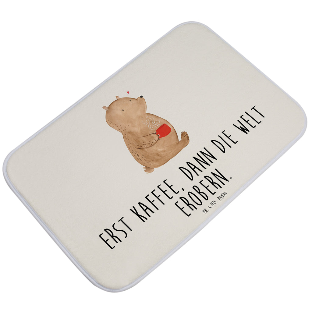 Badvorleger Bär Kaffee Badematte, Badteppich, Duschvorleger, Badezimmerteppich, Badezimmermatte, Badvorleger, Duschmatte, Duschteppich, Bär, Teddy, Teddybär, Kaffee, Coffee, Bären, guten Morgen, Morgenroutine, Welt erobern, Welt retten, Motivation