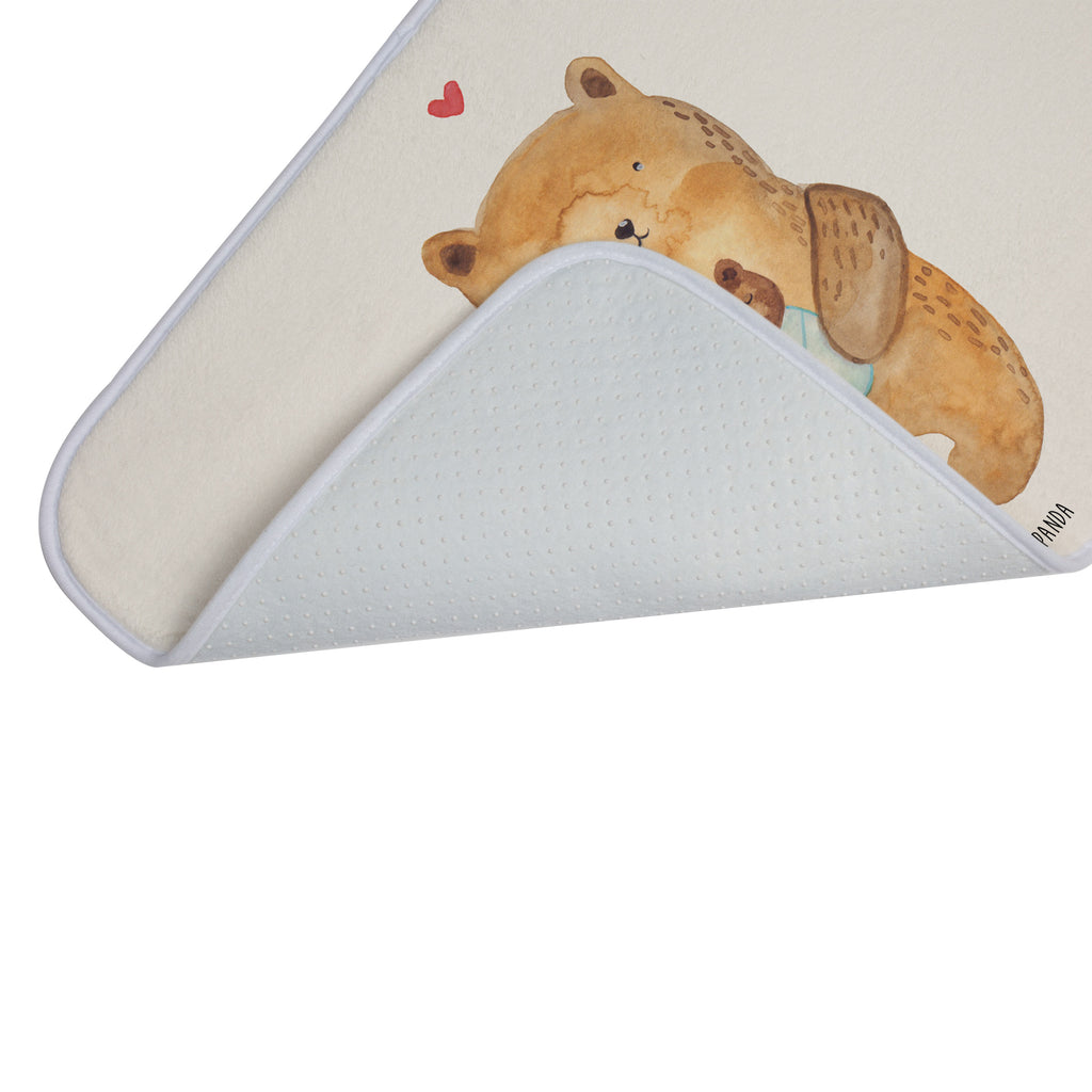 Badvorleger Bär mit Baby Badematte, Badteppich, Duschvorleger, Badezimmerteppich, Badezimmermatte, Badvorleger, Duschmatte, Duschteppich, Bär, Teddy, Teddybär, Eltern, Mutter, Baby, Taufe, Geburt, Nichte, Neffe, Enkel, Enkelin, Täufling, Geburtstag, Glückwunsch
