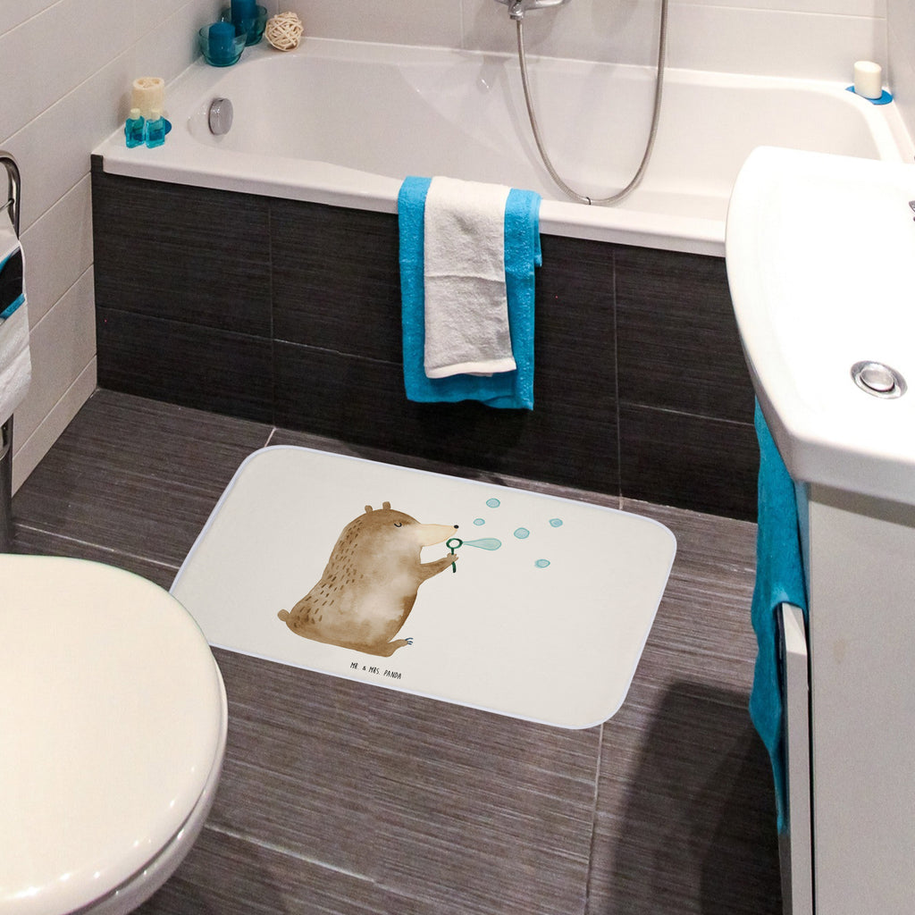 Badvorleger Bär Seifenblasen Badematte, Badteppich, Duschvorleger, Badezimmerteppich, Badezimmermatte, Badvorleger, Duschmatte, Duschteppich, Bär, Teddy, Teddybär, Seifenblasen Bär Lustig Sein Glücklich Traurig Happy