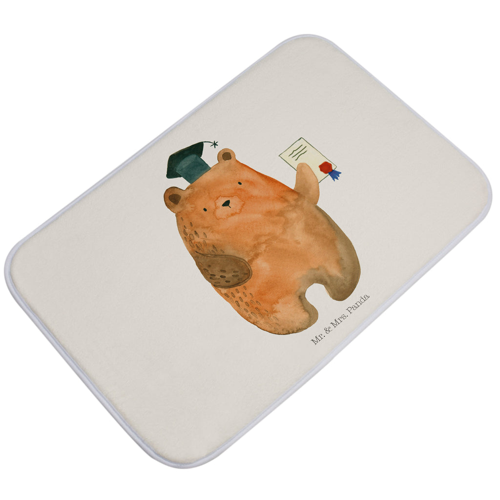 Badvorleger Prüfungsbär Badematte, Badteppich, Duschvorleger, Badezimmerteppich, Badezimmermatte, Badvorleger, Duschmatte, Duschteppich, Bär, Teddy, Teddybär, Abitur, Prüfungen, Prüfung bestanden, Abschluss, Zeugnis, Abschlusszeugnis