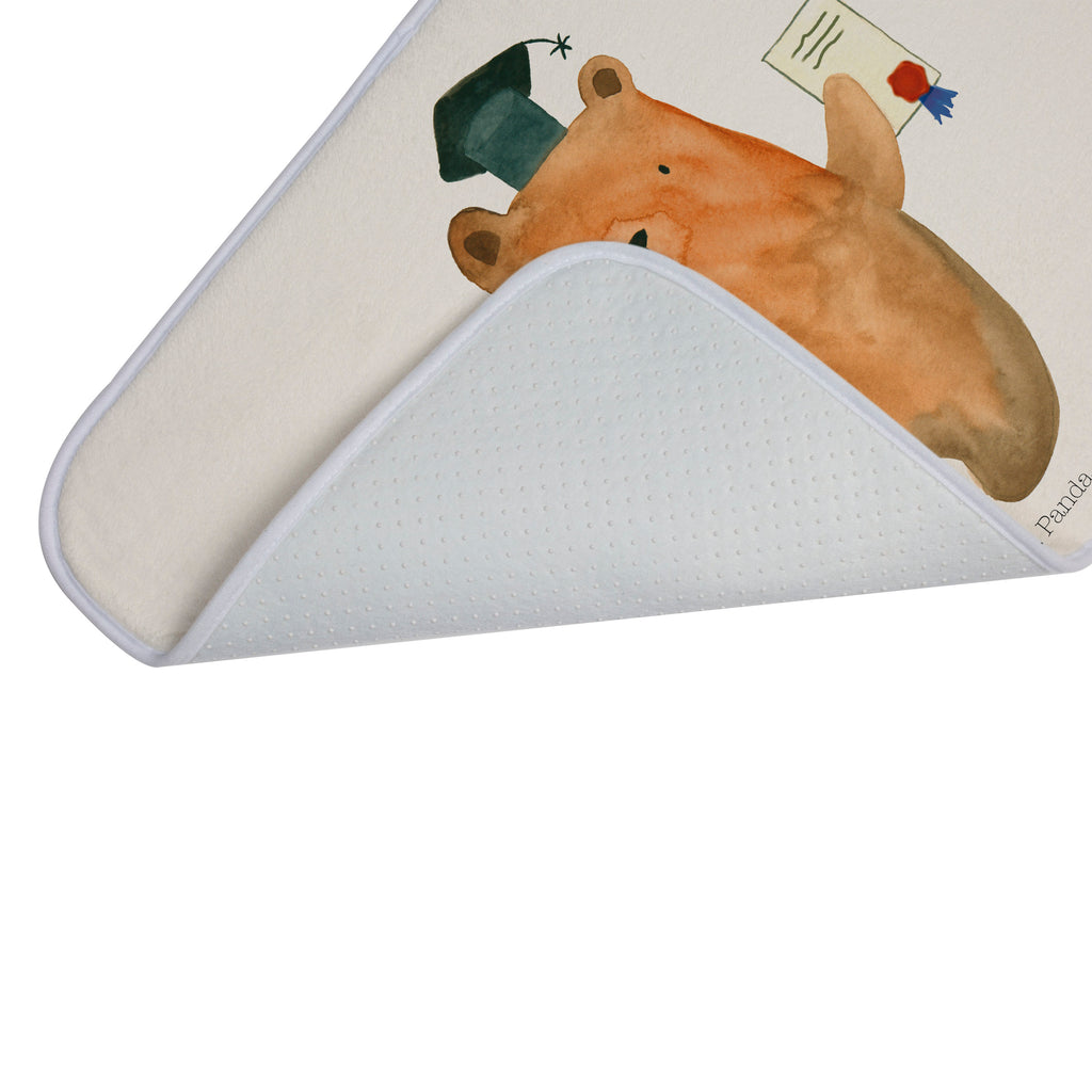 Badvorleger Prüfungsbär Badematte, Badteppich, Duschvorleger, Badezimmerteppich, Badezimmermatte, Badvorleger, Duschmatte, Duschteppich, Bär, Teddy, Teddybär, Abitur, Prüfungen, Prüfung bestanden, Abschluss, Zeugnis, Abschlusszeugnis