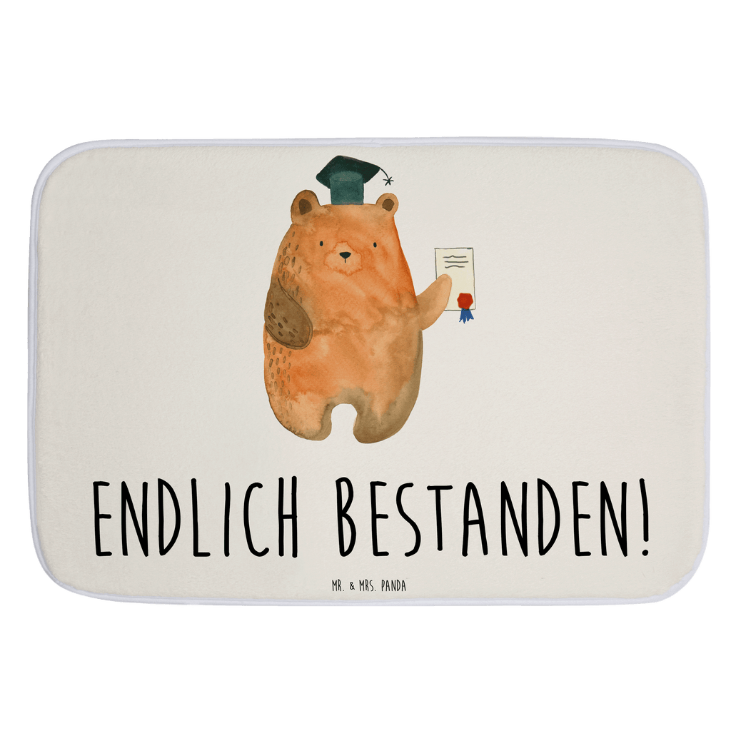 Badvorleger Prüfungsbär Badematte, Badteppich, Duschvorleger, Badezimmerteppich, Badezimmermatte, Badvorleger, Duschmatte, Duschteppich, Bär, Teddy, Teddybär, Abitur, Prüfungen, Prüfung bestanden, Abschluss, Zeugnis, Abschlusszeugnis