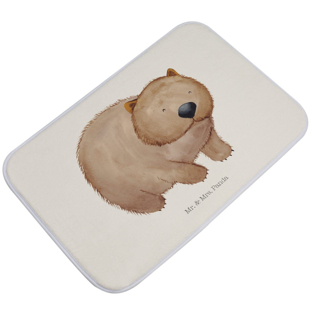 Badvorleger Wombat Badematte, Badteppich, Duschvorleger, Badezimmerteppich, Badezimmermatte, Badvorleger, Duschmatte, Duschteppich, Tiermotive, Gute Laune, lustige Sprüche, Tiere, Wombat, Das Leben ist schön, Motivation, Spruch, Australien