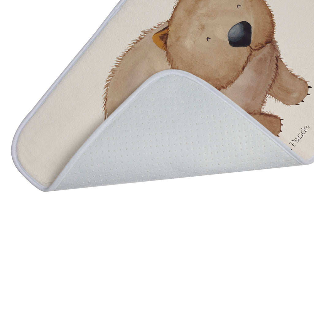 Badvorleger Wombat Badematte, Badteppich, Duschvorleger, Badezimmerteppich, Badezimmermatte, Badvorleger, Duschmatte, Duschteppich, Tiermotive, Gute Laune, lustige Sprüche, Tiere, Wombat, Das Leben ist schön, Motivation, Spruch, Australien