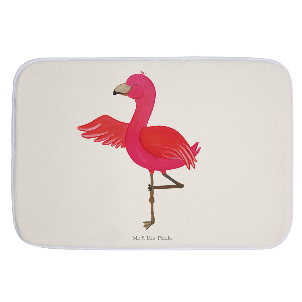 Badvorleger Flamingo Yoga Badematte, Badteppich, Duschvorleger, Badezimmerteppich, Badezimmermatte, Badvorleger, Duschmatte, Duschteppich, Flamingo, Vogel, Yoga, Namaste, Achtsamkeit, Yoga-Übung, Entspannung, Ärger, Aufregen, Tiefenentspannung