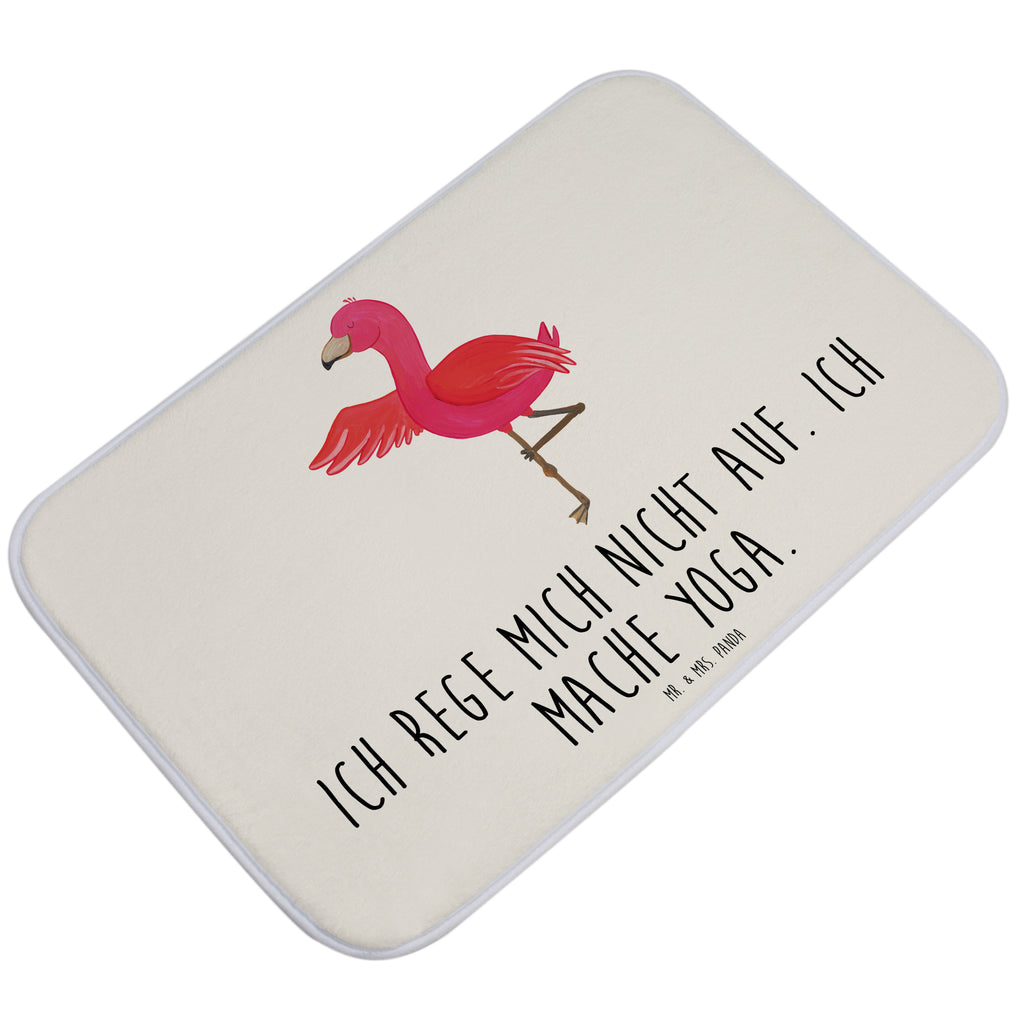 Badvorleger Flamingo Yoga Badematte, Badteppich, Duschvorleger, Badezimmerteppich, Badezimmermatte, Badvorleger, Duschmatte, Duschteppich, Flamingo, Vogel, Yoga, Namaste, Achtsamkeit, Yoga-Übung, Entspannung, Ärger, Aufregen, Tiefenentspannung