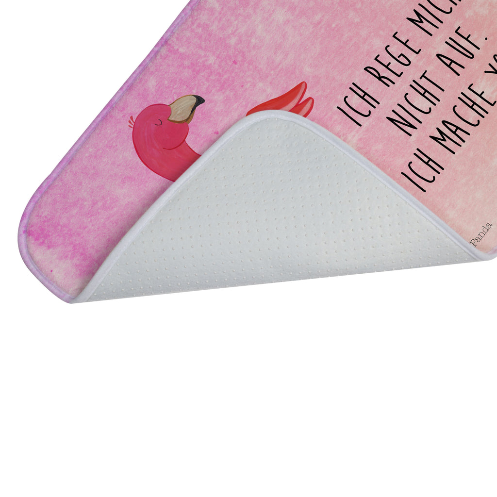 Badvorleger Flamingo Yoga Badematte, Badteppich, Duschvorleger, Badezimmerteppich, Badezimmermatte, Badvorleger, Duschmatte, Duschteppich, Flamingo, Vogel, Yoga, Namaste, Achtsamkeit, Yoga-Übung, Entspannung, Ärger, Aufregen, Tiefenentspannung