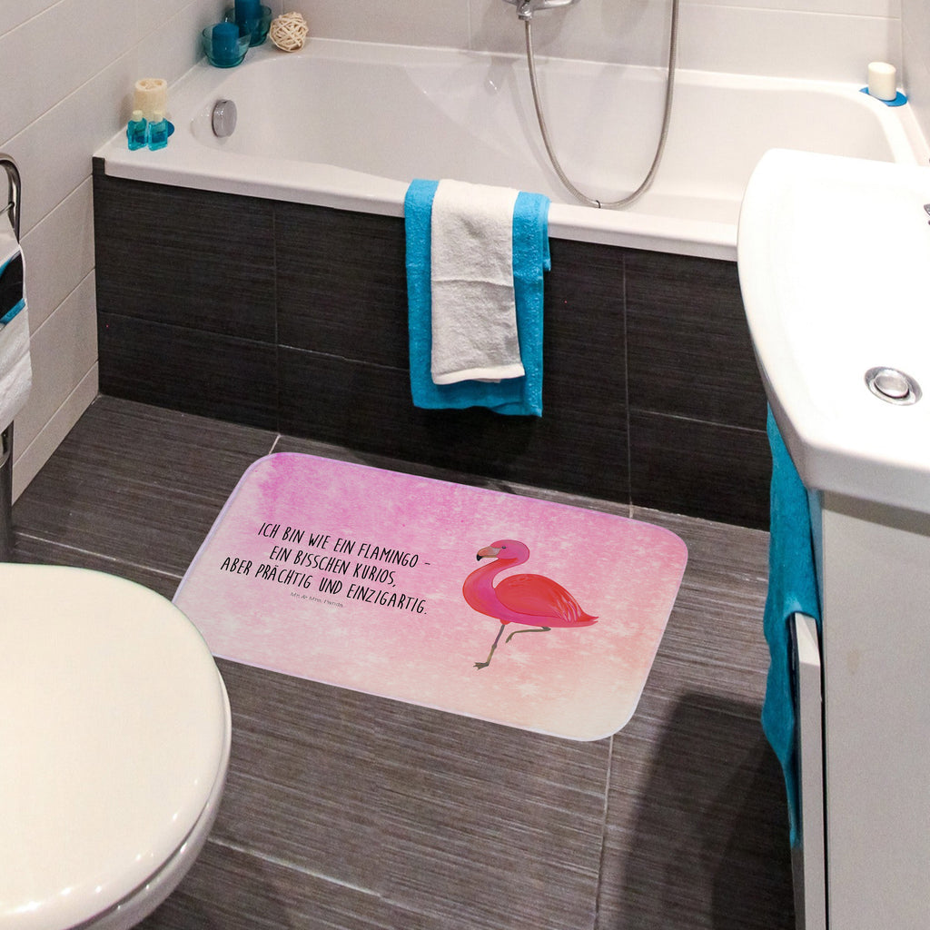 Badvorleger Flamingo classic Badematte, Badteppich, Duschvorleger, Badezimmerteppich, Badezimmermatte, Badvorleger, Duschmatte, Duschteppich, Flamingo, Einzigartig, Selbstliebe, Stolz, ich, für mich, Spruch, Freundin, Freundinnen, Außenseiter, Sohn, Tochter, Geschwister