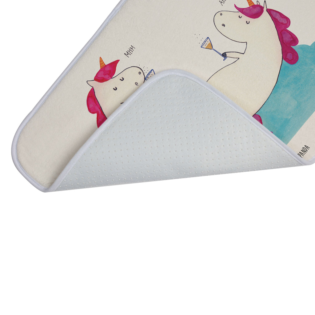 Badvorleger Einhörner Sekt Badematte, Badteppich, Duschvorleger, Badezimmerteppich, Badezimmermatte, Badvorleger, Duschmatte, Duschteppich, Einhorn, Einhörner, Einhorn Deko, Pegasus, Unicorn, Freundinnen, Freundin, BFF, Sekt, Mädelsabend, Spaß, Party, Korken, Anstoßen, Beste