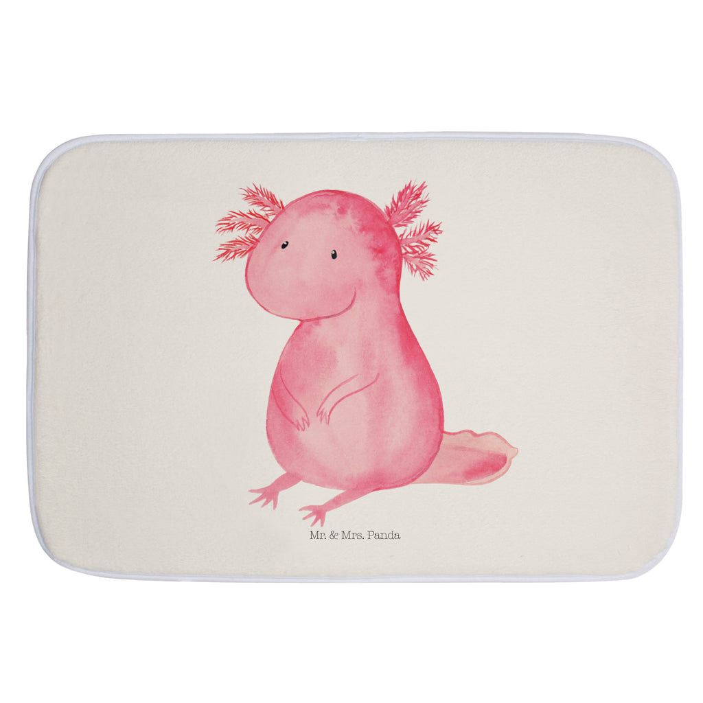 Badvorleger Axolotl Badematte, Badteppich, Duschvorleger, Badezimmerteppich, Badezimmermatte, Badvorleger, Duschmatte, Duschteppich, Axolotl, Molch, Axolot, vergnügt, fröhlich, zufrieden, Lebensstil, Weisheit, Lebensweisheit, Liebe, Freundin