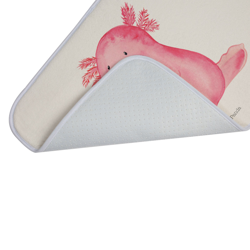 Badvorleger Axolotl Badematte, Badteppich, Duschvorleger, Badezimmerteppich, Badezimmermatte, Badvorleger, Duschmatte, Duschteppich, Axolotl, Molch, Axolot, vergnügt, fröhlich, zufrieden, Lebensstil, Weisheit, Lebensweisheit, Liebe, Freundin