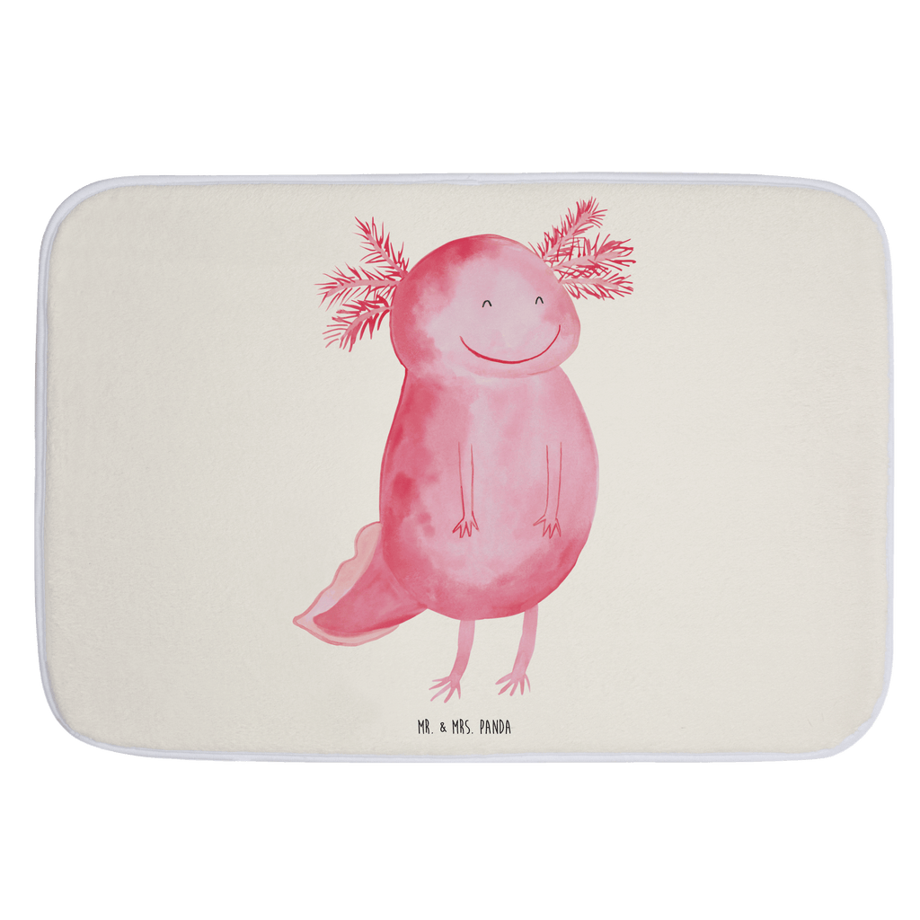 Badvorleger Axolotl glücklich Badematte, Badteppich, Duschvorleger, Badezimmerteppich, Badezimmermatte, Badvorleger, Duschmatte, Duschteppich, Axolotl, Molch, Axolot, Schwanzlurch, Lurch, Lurche, Motivation, gute Laune