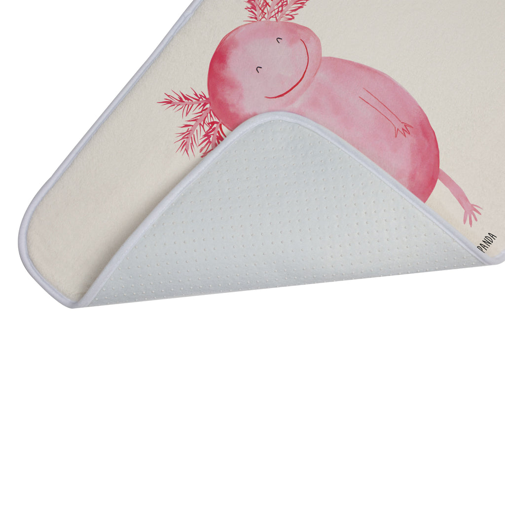 Badvorleger Axolotl glücklich Badematte, Badteppich, Duschvorleger, Badezimmerteppich, Badezimmermatte, Badvorleger, Duschmatte, Duschteppich, Axolotl, Molch, Axolot, Schwanzlurch, Lurch, Lurche, Motivation, gute Laune