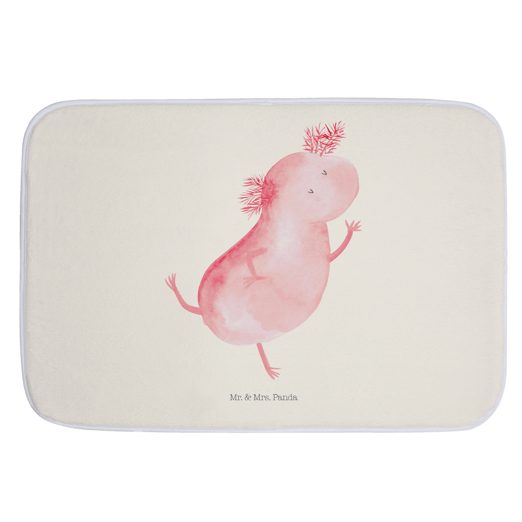 Badvorleger Axolotl tanzt Badematte, Badteppich, Duschvorleger, Badezimmerteppich, Badezimmermatte, Badvorleger, Duschmatte, Duschteppich, Axolotl, Molch, Axolot, Schwanzlurch, Lurch, Lurche, Dachschaden, Sterne, verrückt, Freundin, beste Freundin