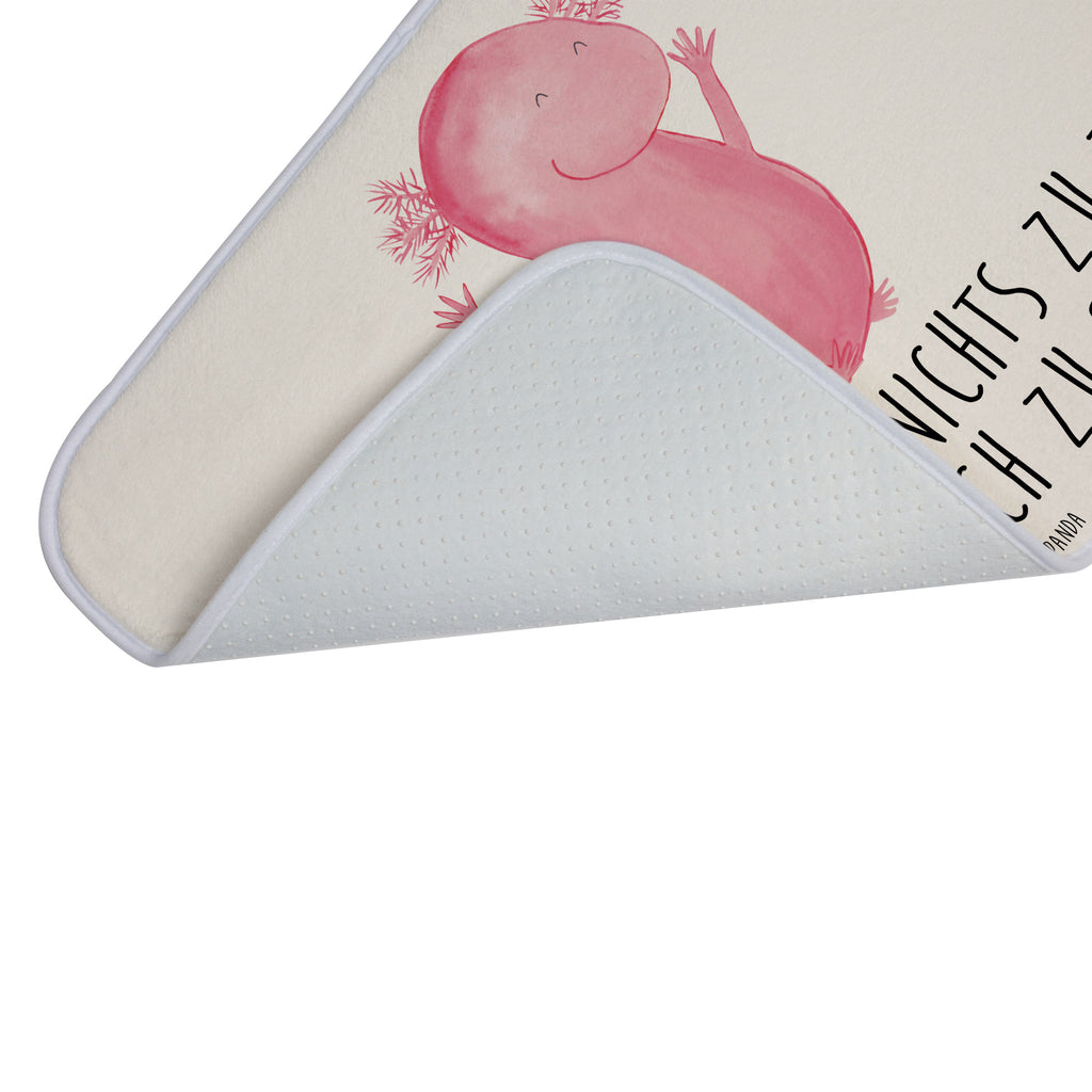 Badvorleger Axolotl Hurra Badematte, Badteppich, Duschvorleger, Badezimmerteppich, Badezimmermatte, Badvorleger, Duschmatte, Duschteppich, Axolotl, Molch, Axolot, Schwanzlurch, Lurch, Lurche, fröhlich, Spaß, Freude, Motivation, Zufriedenheit