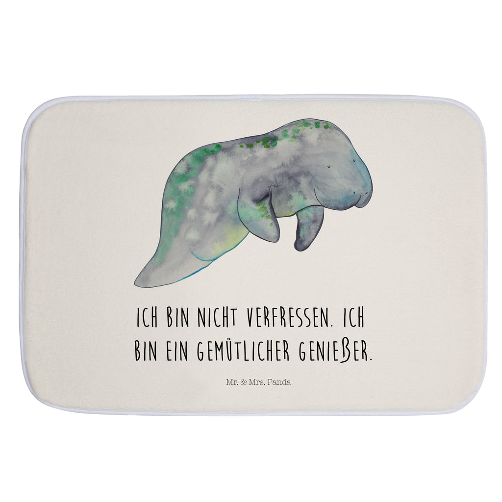 Badvorleger Seekuh chillt Badematte, Badteppich, Duschvorleger, Badezimmerteppich, Badezimmermatte, Badvorleger, Duschmatte, Duschteppich, Meerestiere, Meer, Urlaub, Seekuh, Seekühe, Diät, Abnehmen, Zucker, Diätwahn, Essen, Süßigkeiten